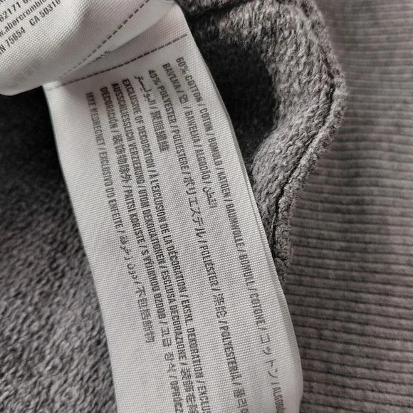 Abercrombie Olive Gray Camo Pullover Sweatshirt - Picture 8 of 9